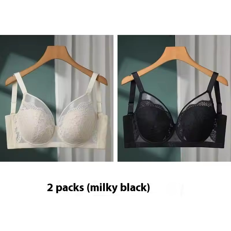Full-cup Summer Anti-sagging Lace French Thin Bra