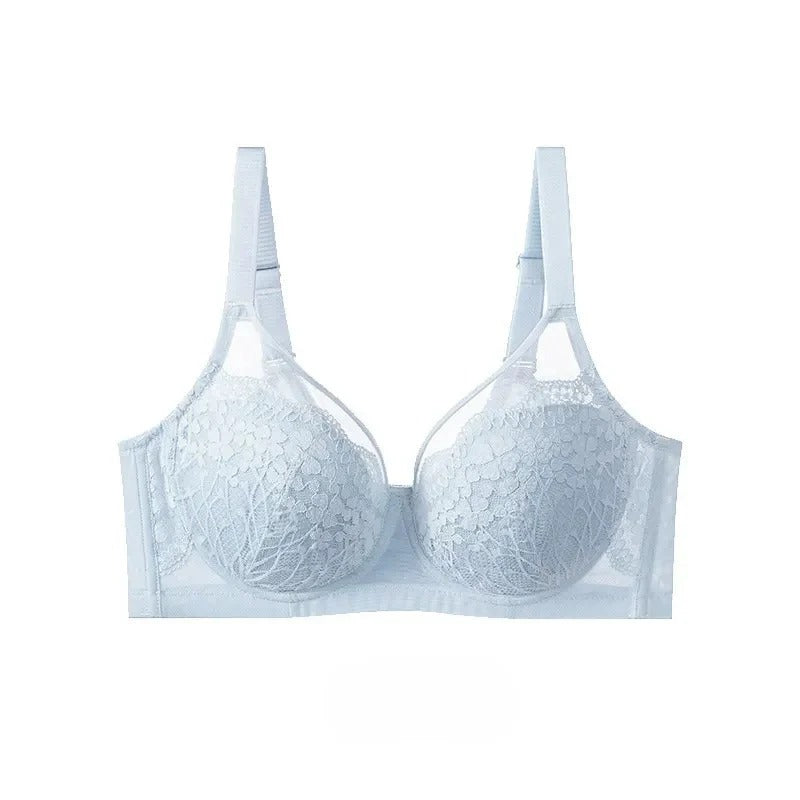 Full-cup Summer Anti-sagging Lace French Thin Bra