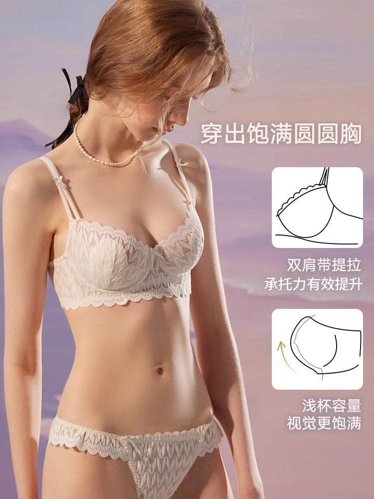 French Lace Slim Fit Cup Ultra-thin Bra
